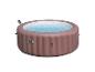 Bruine Lay-Z-Spa Hawaii opblaasbare jacuzzi, klaar voor gebruik.