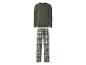 Herenpyjama met groen shirt met lange mouwen en groene geruite broek