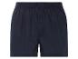 Donkerblauwe boxershorts met elastiek en knoop.