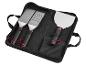 Set van drie grillspatels in een zwart etui met rits.