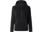 Zwarte dames fleece hoodie met rits