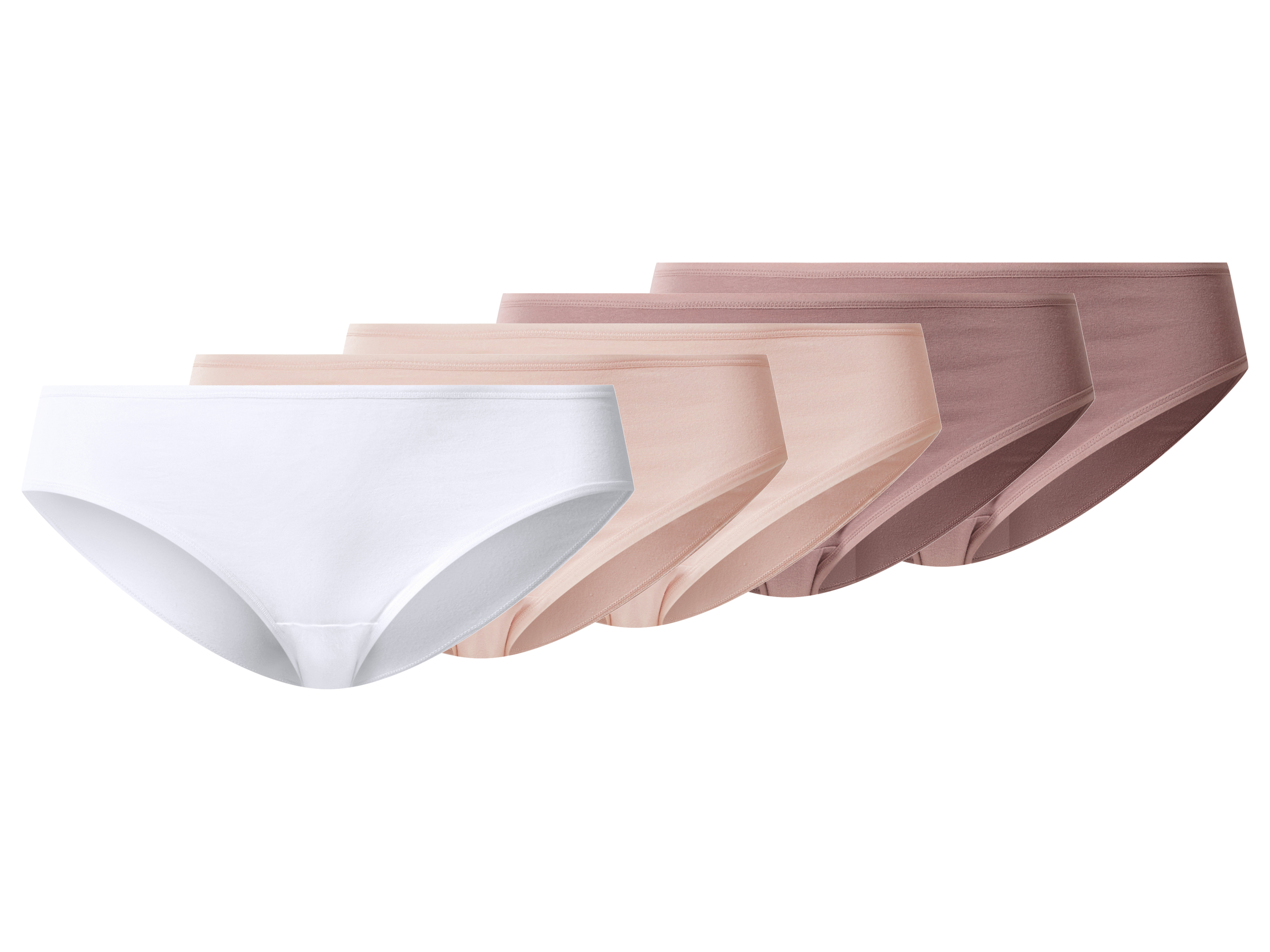 esmara Set van 5 dames onderbroeken (donkerroze/lichtroze/wit, XXL (52/54))