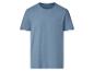 Blauw heren T-shirt met korte mouwen en ronde hals