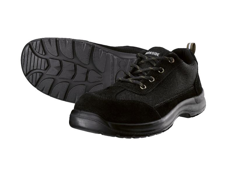 Zwarte veiligheidsschoenen met antislipzool en veters
