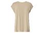 Beige T-shirt met korte mouwen, achterkant.