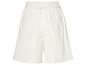 Witte broek met elastische tailleband.