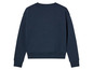 Een donkerblauwe sweatshirt met lange mouwen.
