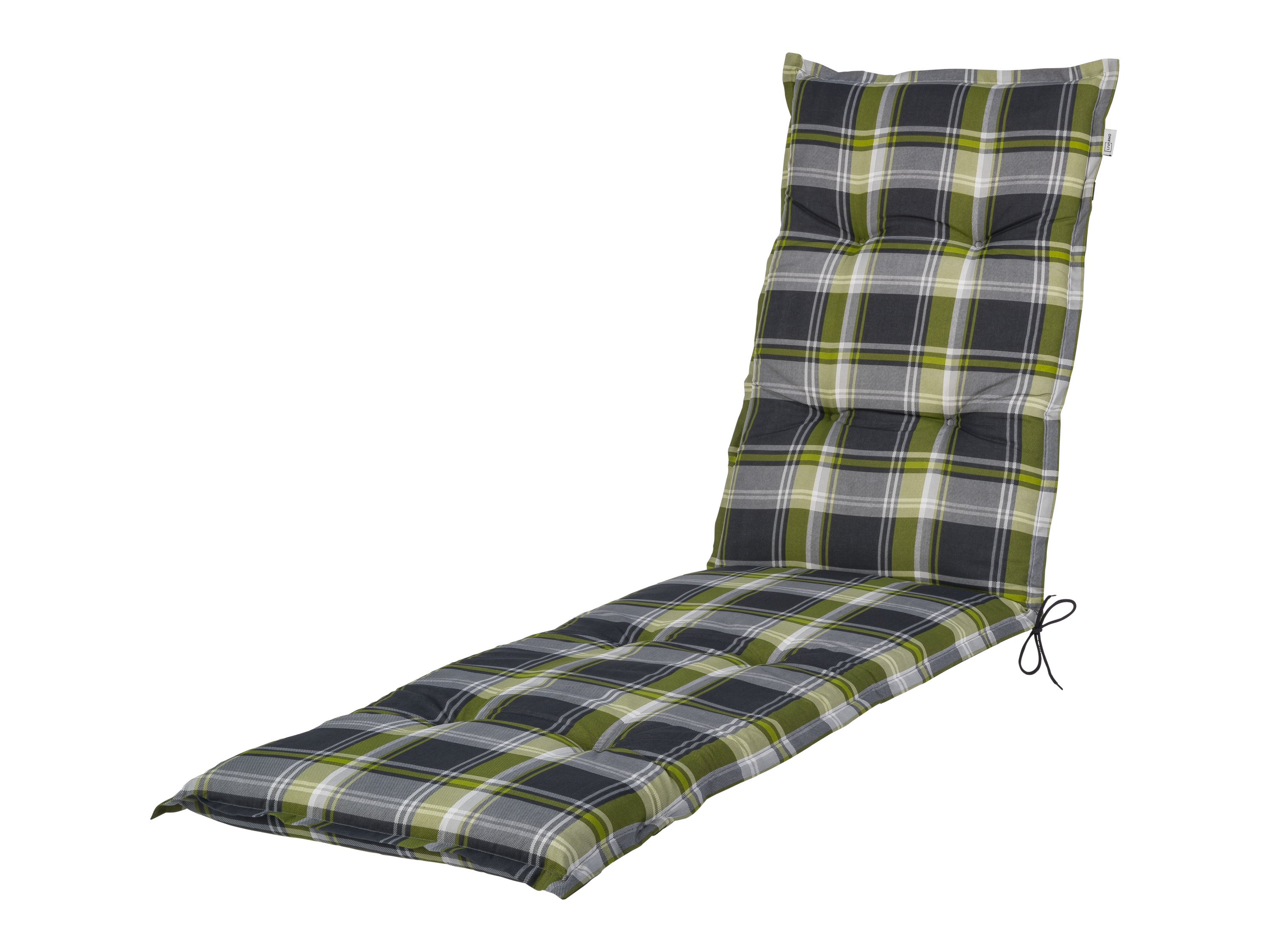 LIVARNO Tuinstoelkussen Valencia/Miami 170 x 50 cm (Groen/geruit)