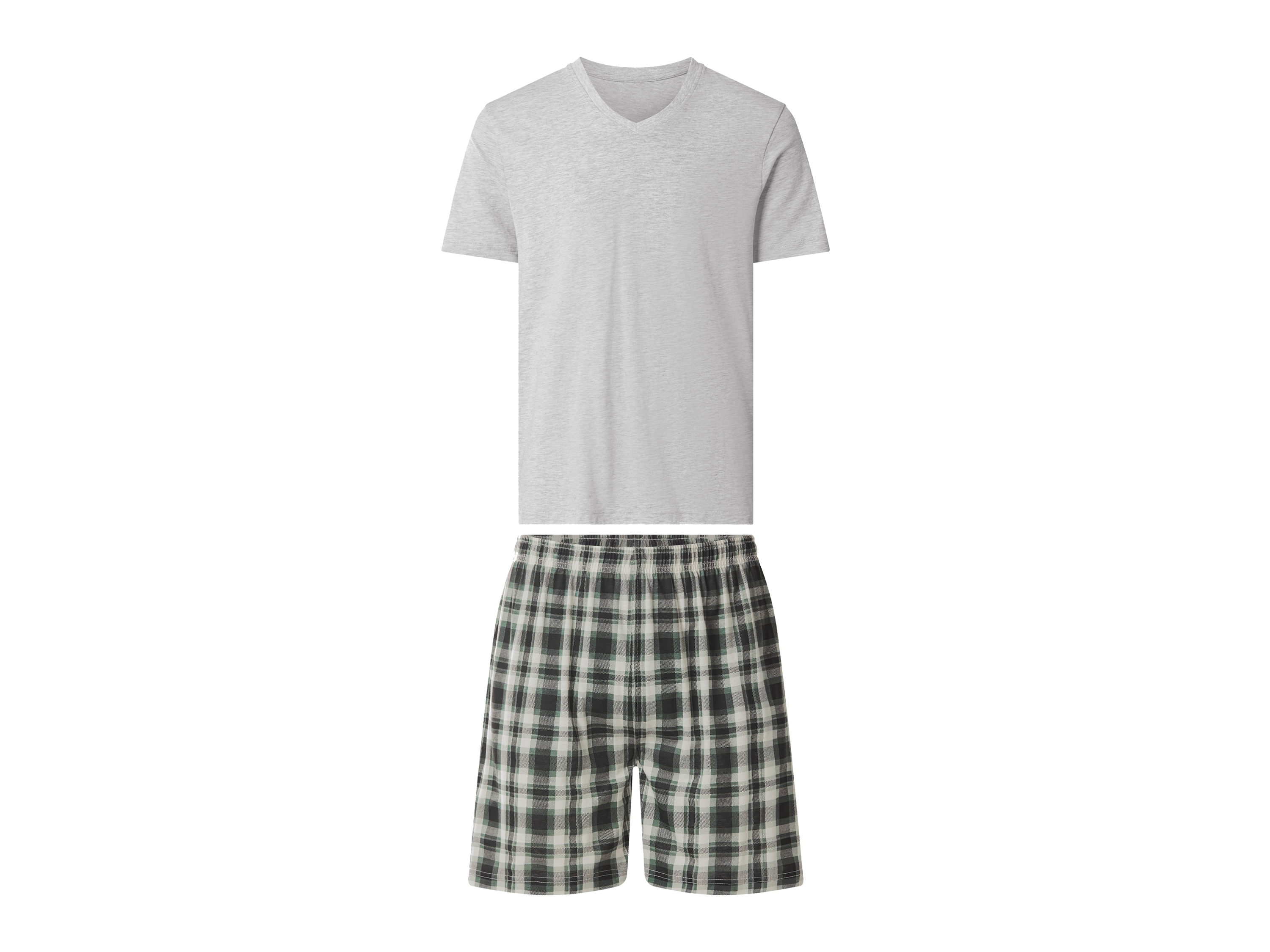 esmara Men Korte heren pyjama (grijs/zwart/beige, XL)