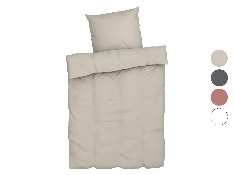 Lichtbeige beddengoedset.