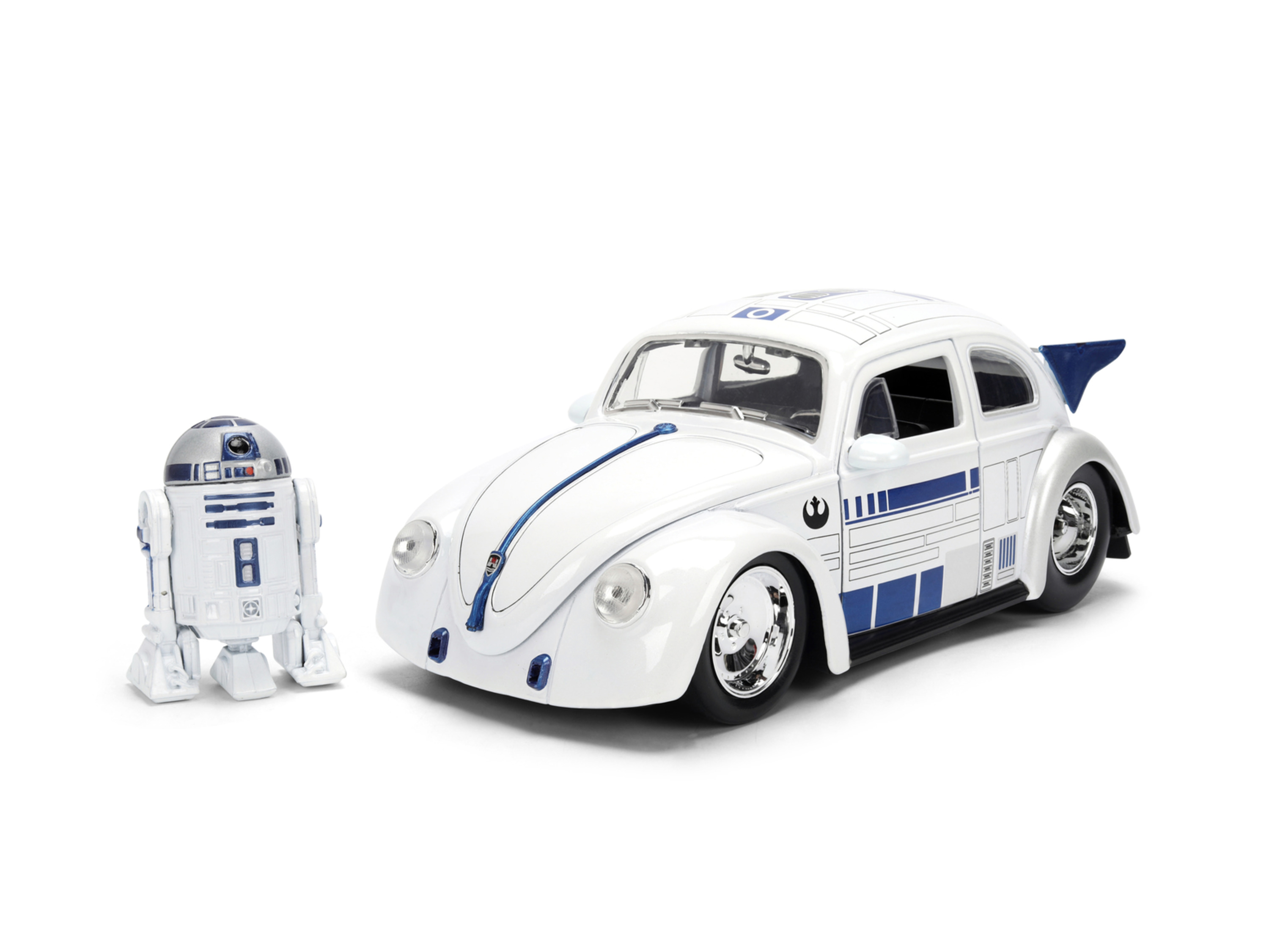 JADA Modelauto Star Wars, schaal 1:24 (R2D2 1959 VW Drag Beetle)