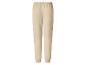 Beige joggingbroek met elastische tailleband en geribde boorden.