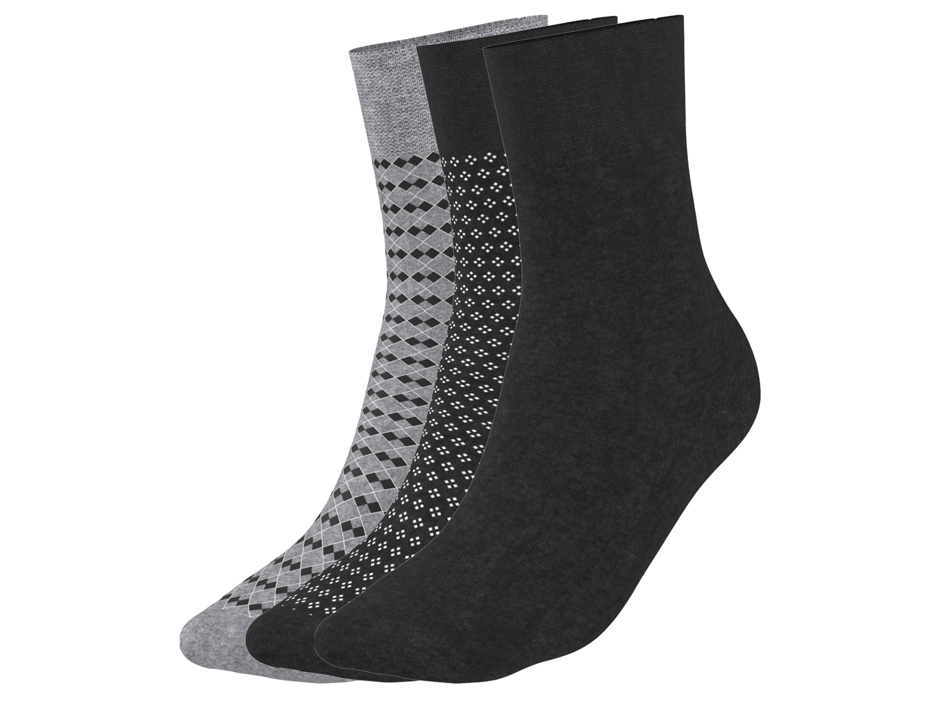 esmara Men 3 Paar sokken (Antraciet/grijs, 39-42)