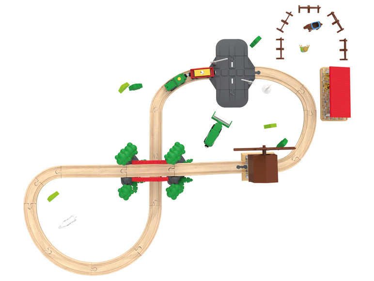 Ga naar volledige schermweergave: Playtive Houten treinbaanset - afbeelding 15