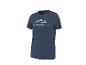Donkerblauw heren T-shirt met de tekst 'SPORTS CLUB Love for Leisure'.