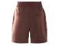 Bruine shorts met elastische tailleband.