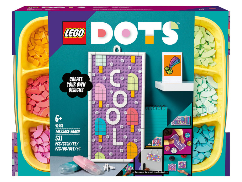 Ga naar volledige schermweergave: LEGO® DOTs Notitiebord - 41951 - afbeelding 1