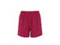 Donkerrode dames shorts met elastische tailleband.