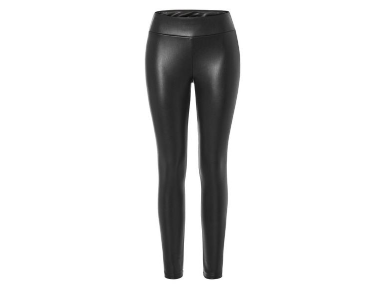Zwarte leren leggings voor vrouwen.