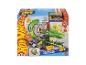Hot Wheels City Croc Pizza Attack speelset met een auto, weergegeven op de doos.