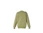Groene sweatshirt van achteren met lange mouwen en elastische manchetten.