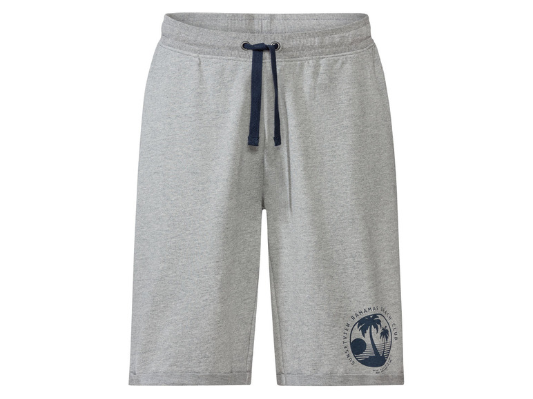 Grijze sweatshorts met 'Sunset Beach Club Bahamas' print.