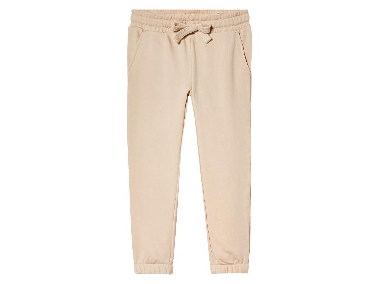 Beige joggingbroek met elastiek en koord