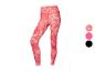 Roze en wit marmeren sportlegging met een kleurselectie ernaast.