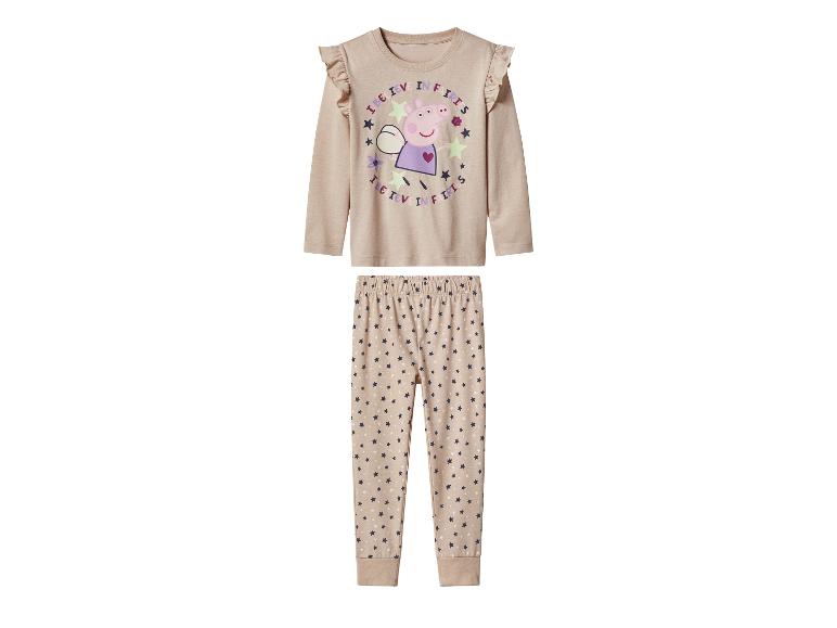 Peppa Pig kinderpyjama in beige met een fee Peppa-print en sterren.