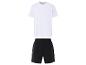 Wit T-shirt en zwarte shorts voor heren.