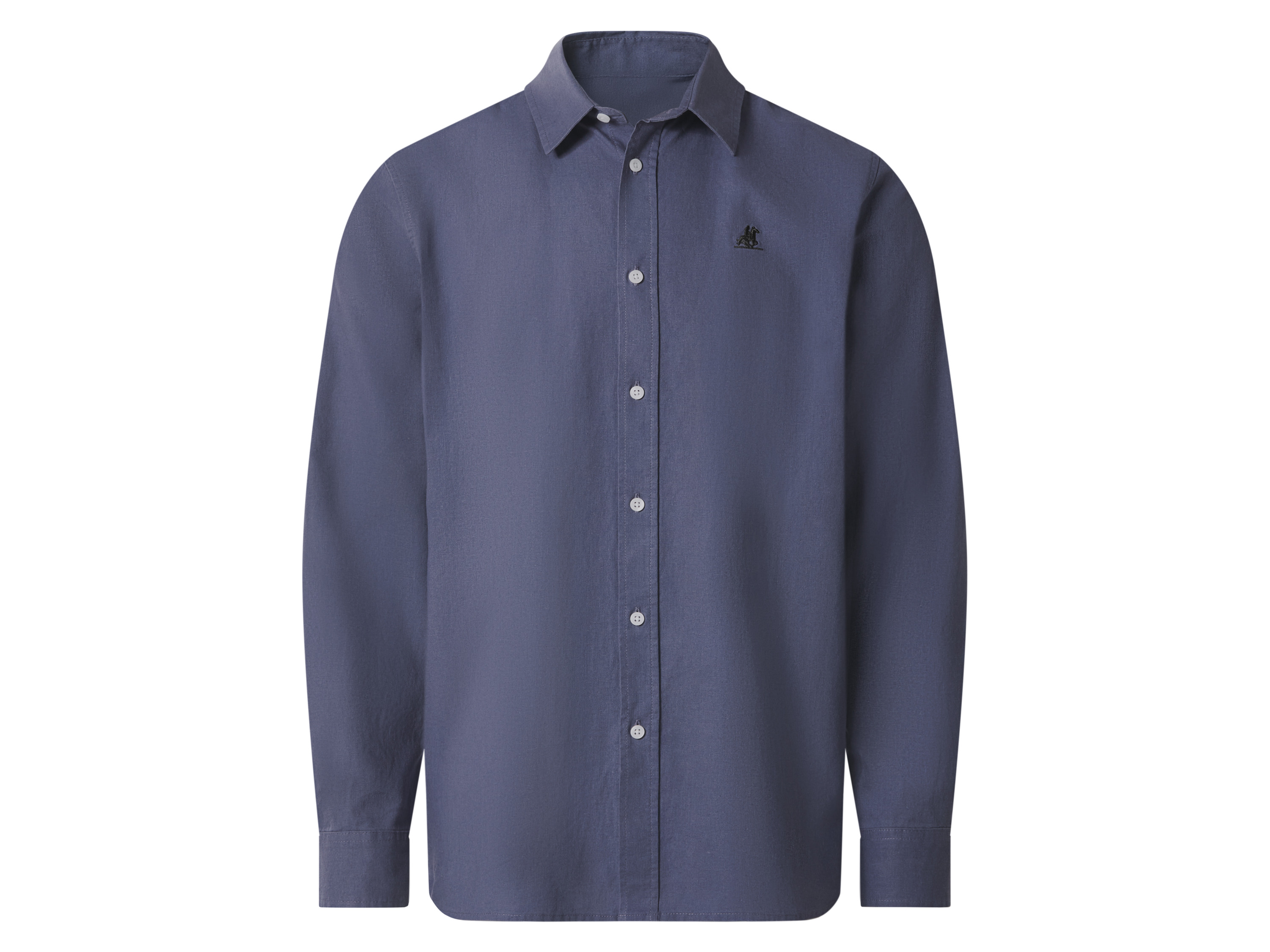 ESMARA MEN U.S. Grand Polo Linnen heren overhemd (Blauw, XXL)