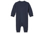 Een donkerblauwe romper voor baby's.