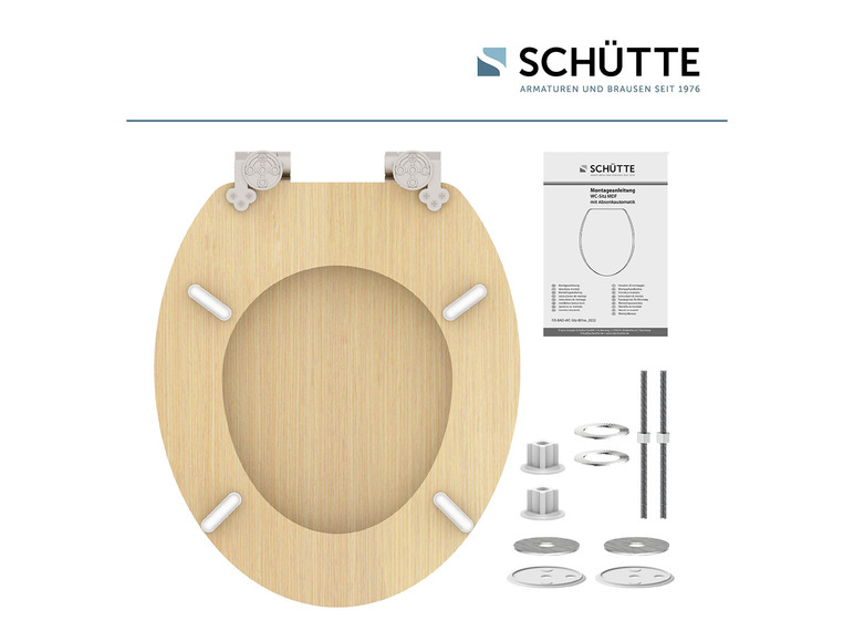 Ga naar volledige schermweergave: Schütte WC zitting MDF houtlook met soft-close-mechanisme - afbeelding 3