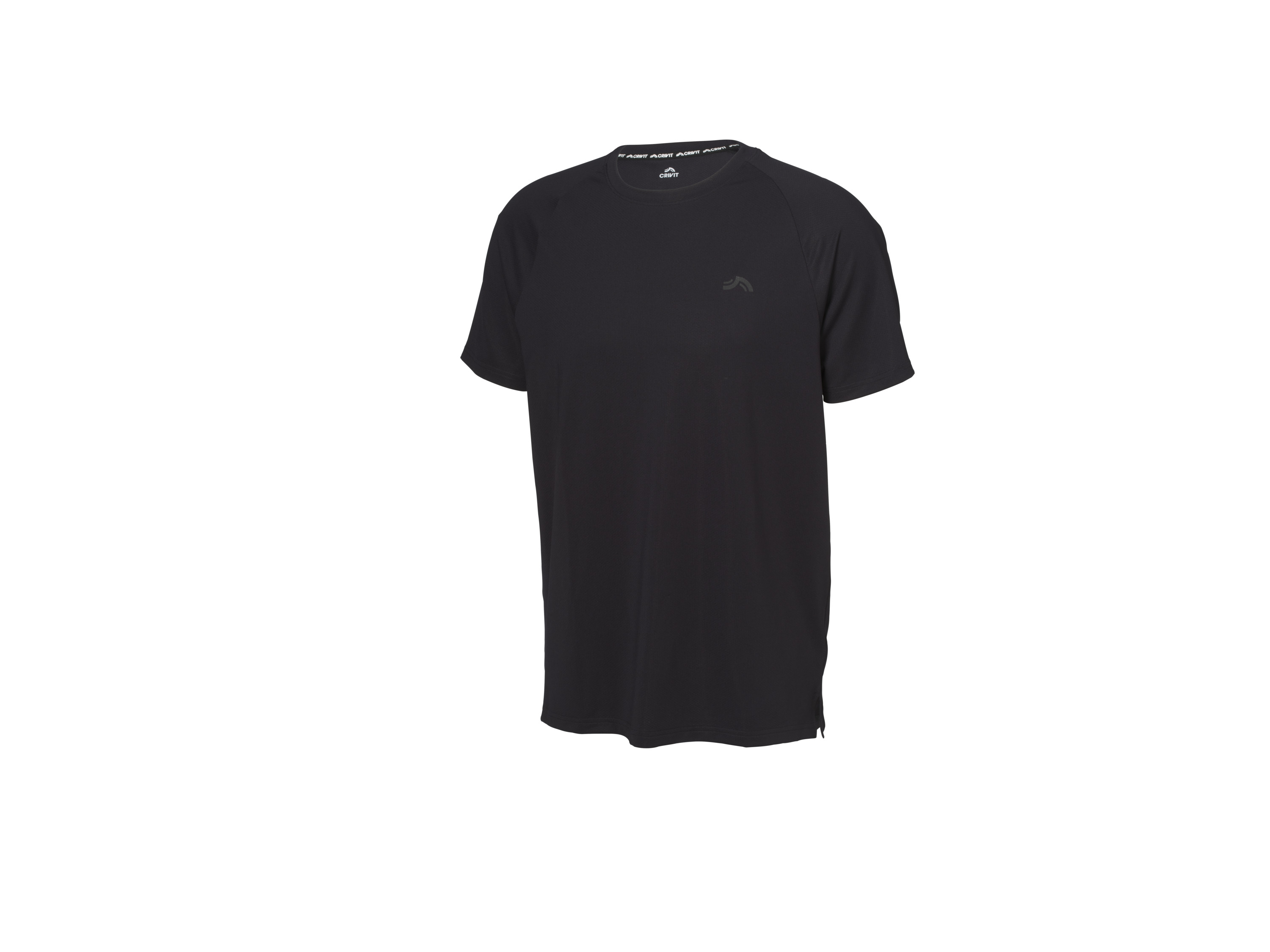 CRIVIT Heren sportshirt (Zwart, L)