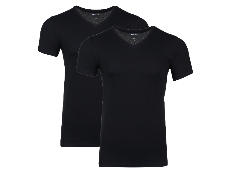 Twee zwarte V-hals T-shirts van Mexx.