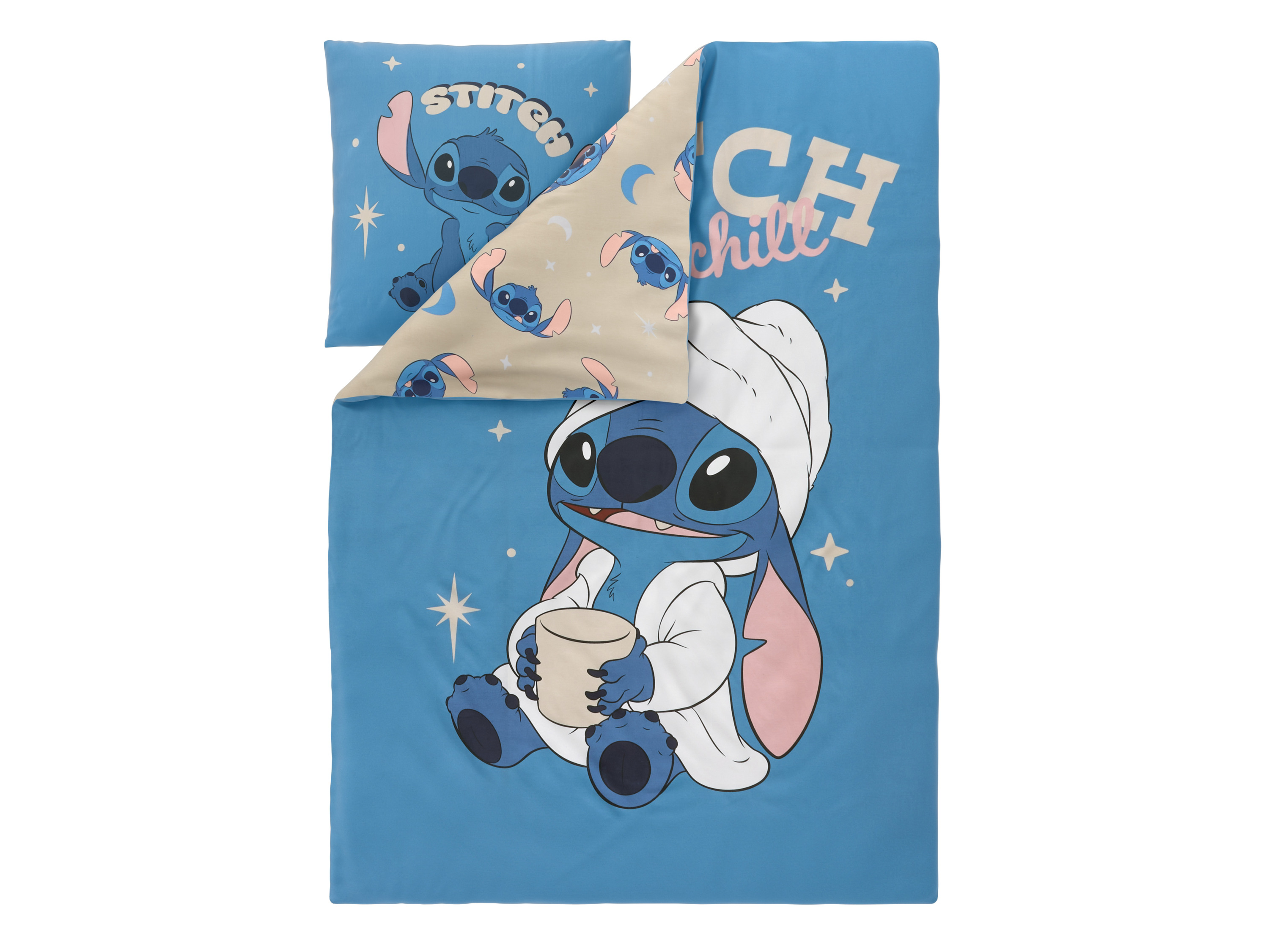 Kinder dekbedovertrek 140 x 200 cm - Disney (Blauw)