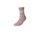 Roze sok met twee witte strepen