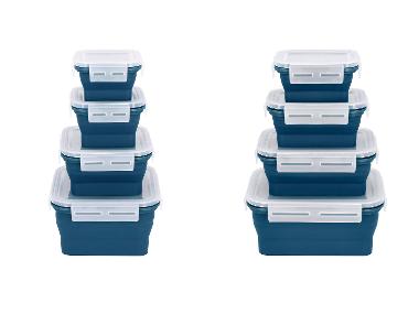 SILVERCREST® Opvouwbare vershoudbakjes 4 stuks