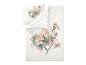 Wit dekbedovertrek en kussensloop set met aquarel bloemenprint