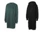 Jette Sport lange mouwen sweatshirtjurk in donkergroen en zwart lang vest met capuchon.