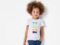 Wit kinder T-shirt met multicolor "SUN" tekst.