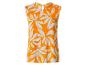 Mouwloze top met oranje en witte bloemenprint