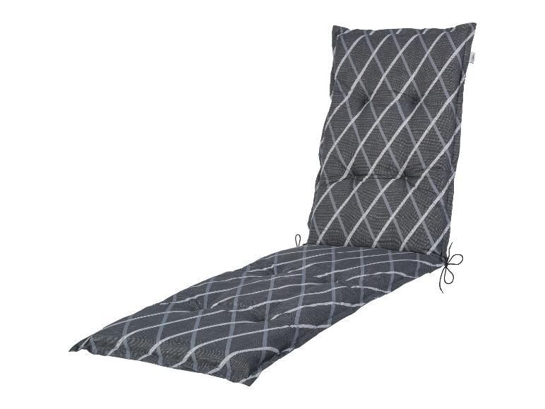 Grijs ligstoelkussen met ruitpatroon
