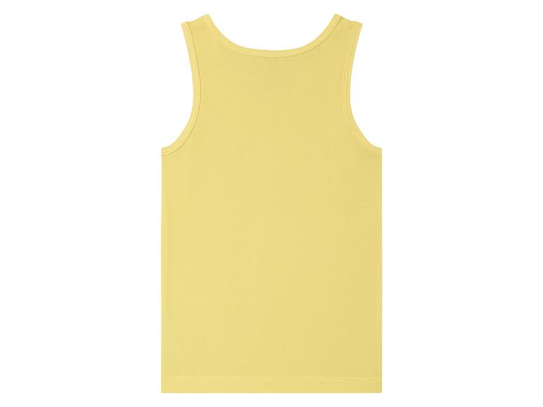 Een lichtgele tanktop.