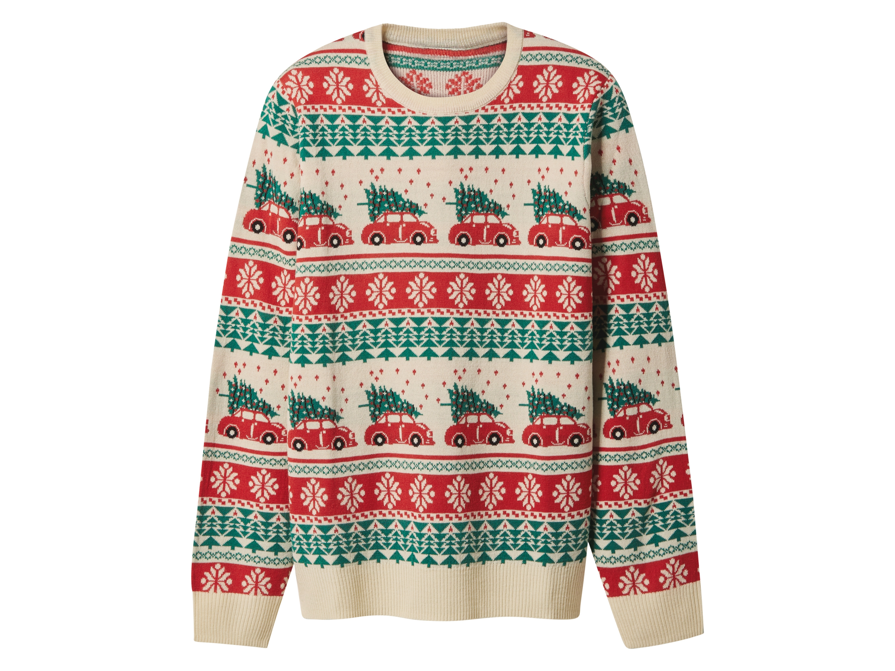 esmara Men Heren kersttrui (Wit, XL)