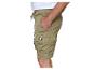 Heren beige cargo shorts met trekkoord en zijzakken