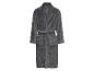Een grijze badjas met een ceintuur.
