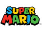Het Super Mario-logo met een kleurrijk lettertype.