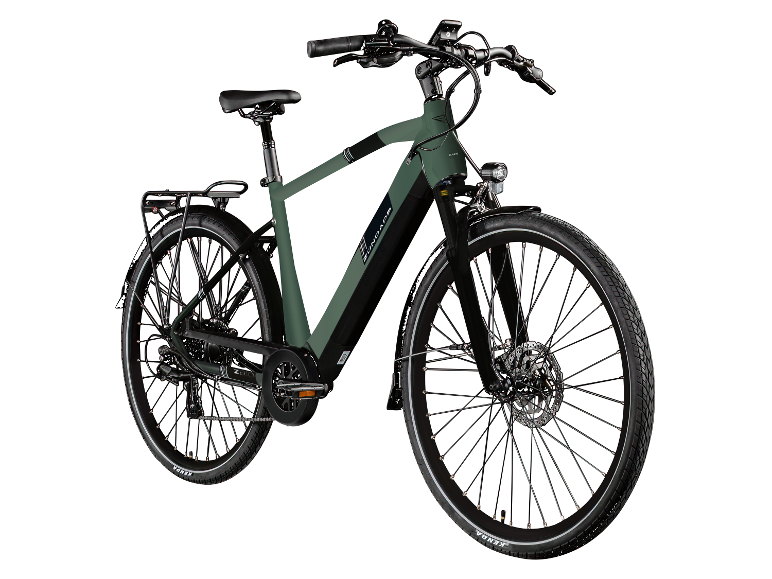 Een donkergroene Zündapp Zero e-bike