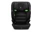 Zwart kinderautostoeltje met groene accenten en de tekst 'Flux Isofix eXT'.